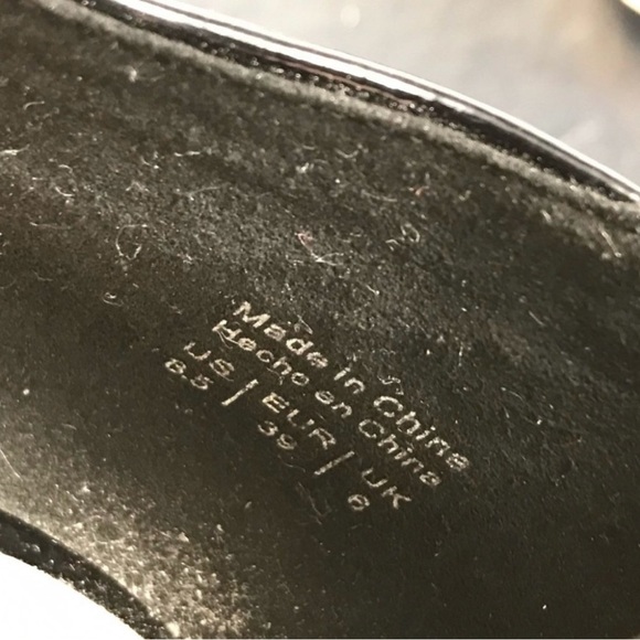 🌸3 for $30 Oxford Derby Lace Black Pattern leather off-white platform size 9 - Picture 10 of 11